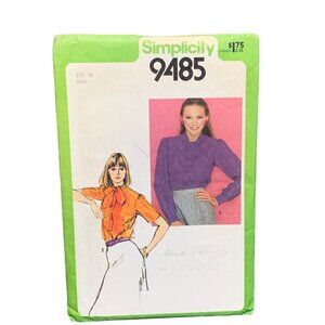 Vintage Simplicity 9485 Pattern for Misses Blouse with Options Size 16